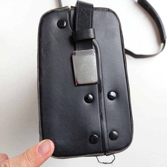 MINOLTA Autopak 8 Black Leather Bag Made in Japan Can Be Used as a Purse - Picture 13 of 15